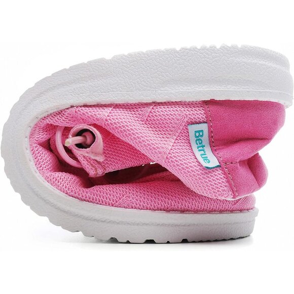 Women's Rose Red Casual Slip On Deck Canvas Loafers Sneakers Boot Shoes - Picture 6 of 7